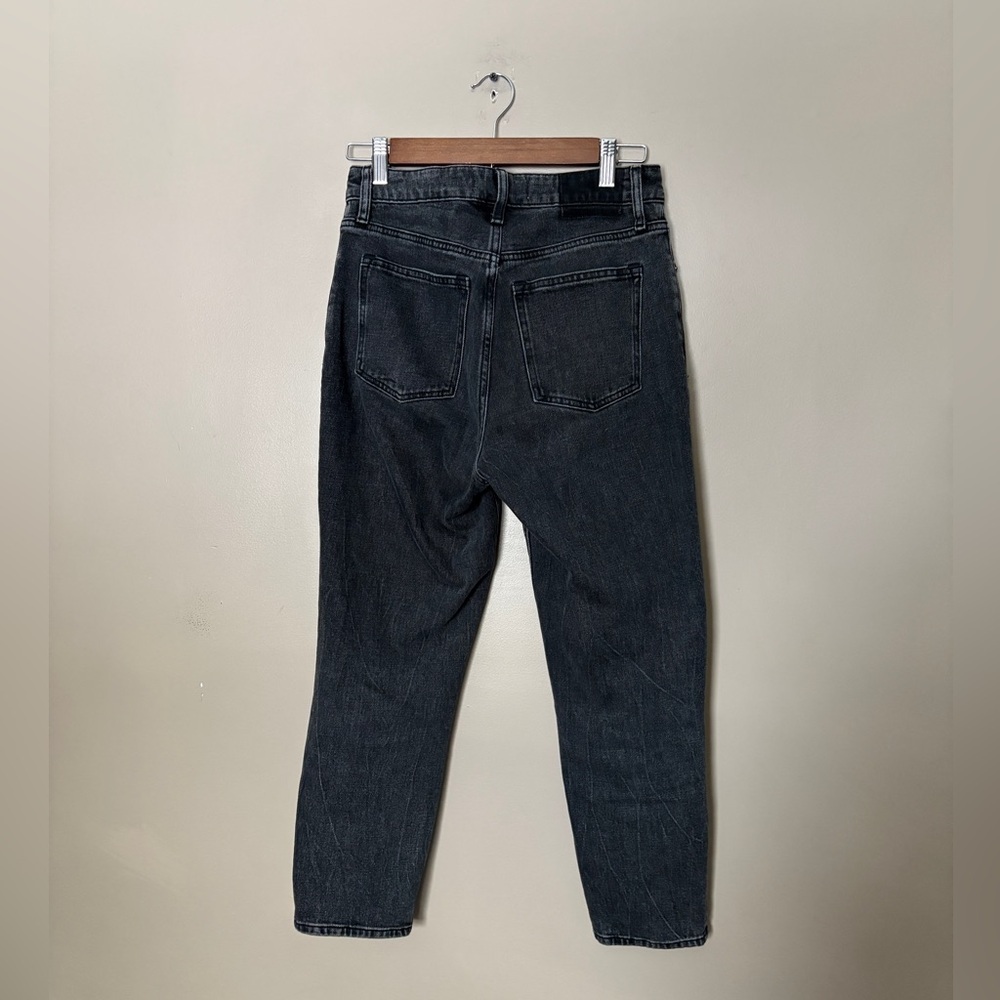 Abercrombie & Fitch jeans curve love the mom high rise black denim Sz 26 2s EUC - Picture 2 of 13